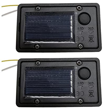 Yius Solar Lantern Top Replacement, LED Solar Lamp Replacement Battery Box, Lantern Replacement Part Lid Accessories for Outdoor DIY Table Lights Garden Patio Decor, 2pcs