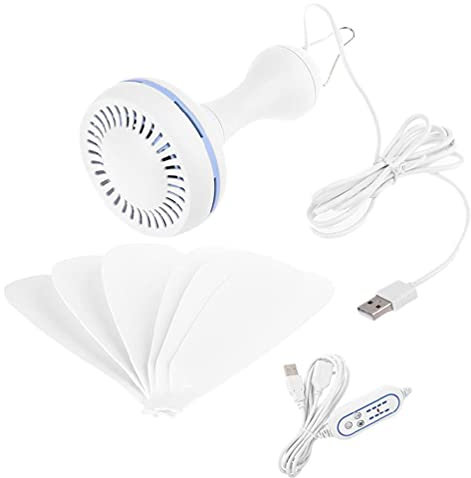 6 hojas dosel 5 V USB ventilador de techo Timing 4 velocidades Outdoor Camp tienda colgante 5 V USB ventilador de techo