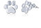 Mädchen Ohrringe 925 Sterling Silber Post Hypoallergene Schraubverschluss mit Sicherheit ohrstecker versch Ohrringe für Kinder Mädchen Damen Schmuck (Pfote)