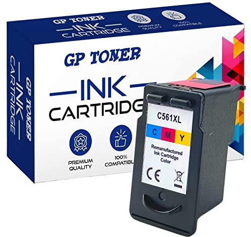 GP TONER Wiederaufbereitet Druckerpatronen XL PG-560XL CL-561XL Ersatz Tintenpatrone für Canon Pixma TS5350 TS5351 TS5352 TS5353 TS7451 TS7450 (CL-561XL Farbig)