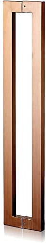 24/31 Zoll Langer Türgriff für Innen- und Außentüren, quadratische, rechteckige Glasgriffe aus Edelstahl (Color : Rose Gold, Size : 80cm/2.6ft)