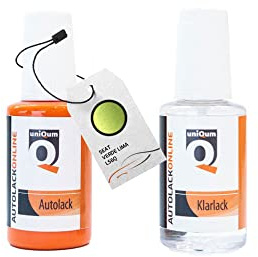 uniQum Autolack Stift + Klarlack im Vorteilsset für SEAT VERDE LIMA LS6Q Autolack Reparatur 2 x 30 ml