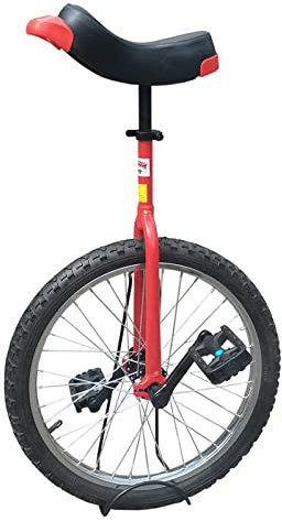 Einrad Groß 20/24 Einrad für Erwachsene/große Kinder, Mittel 16/18 Einrad für Jugendliche/Teenager, Klein 12/14 Einrad für kleinere Kinder, Jungen Mädchen Einrad ( Color : Red , Size : 18 )