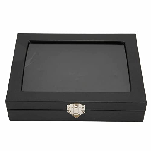 Cyrank Pin-Vitrine, Staubdichte Pin-Vitrine, Vitrine, Brosche, Sammlung, Vitrine Mit Durchsichtigem Fensterabzeichen, Durchsichtigem Display-Halter, Tafelrahmen(S)