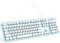 KNOWSQT Wired Computer Keyboard - Blue-White Full-Size Round Keycaps Typewriter Keyboards for Windows, Laptop, PC, Desktop, Mac