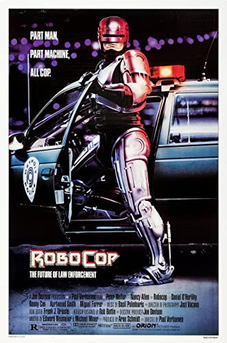 robocop A4 Poster A3 - Filmkunstposter in verschiedenen Größen für Wohn- oder Schlafzimmerideen. Randlose Kultfilmbilder, klassische ikonische 70er, 80er, 90er Jahre, Vintage-Retro-Wanddekoration, Bi