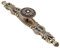 ZONADAH Set of 4 Antique Brass Style Cabinet Handles, Hole Distance 96mm, Vintage Style Pull Handle, Door Knobs Back Plate for Home Furniture Drawers Cabinets Wardrobes Cupboard Cabinet