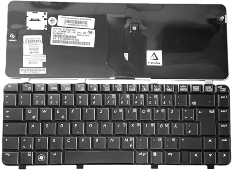 T-ProTek DE - Dunkelblau Tastatur kompatibel für HP Pavilion DV3-2000 Series NSK-HFP0G, 9J.N2G82.P0G