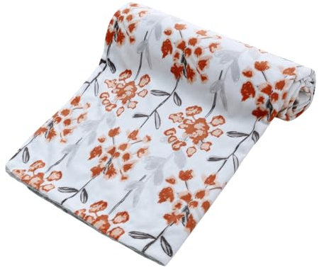 Babydecke Krabbeldecke 75x100cm doppelseitig multifunktional Minky Kuscheldecke für Kinderwagen Ihr Baby Erstlingsdecke Spieldecke Puckdecke Geschenk zur Geburt Erstausstattung (Blumen)