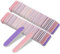 Tomtary 100Pcs Emery Board for Nails - Disposable Double Sided Mini File 180/240 Grit Professional Care Buffering Files for Manicure, Studio, Salon (Light Pink and Purple)