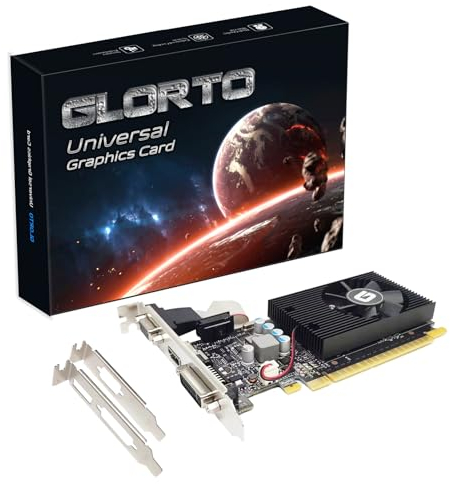 Glorto GeForce GT 730 2G GDDR5 Low Profile Graphics Card, PCI Express 2.0 x8, HDMI/DVI/VGA, Entry Level GPU for PC, SFF and HTPC, Compatible with Windows 11