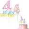 Unicorn Number 4 Birthday Cake Topper & Candle, Cupcake Topper - 4th Birthday Cake Decorations for Girls, Kids Unicorn Theme Party Decorations