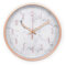 K&L Wall Art Silber Rosa Wanduhr ohne Tickgeräusche Marmor Wanduhren modern Wohnzimmer Deko lautloses Quarz Uhrwerk (Marble Roségold, Ø 25cm)