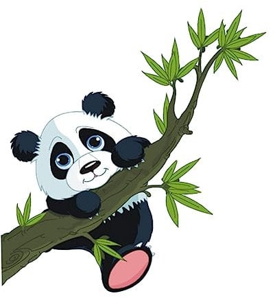 Veemoon Selbstklebende Wandaufkleber Pvc Panda-tapete Wandtattoo Leicht Abziehbar Für Kinderzimmer