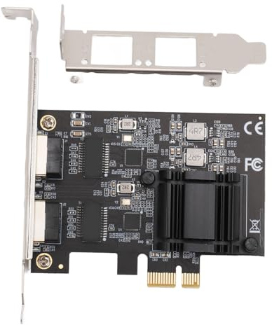Gigabit PCI Express Netzwerkadapterkarte, 2,5 G Basis RTL8125 Chip 2500 Mbit/s 1000 Mbit/s RJ45 Dual Port Ethernet Netzwerkkarte für Windows Workstations Server