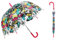 ThreeH Parapluie transparent pour femmes dôme coupe-vent Parapluie romantique élégant à ouverture automatique,Rouge