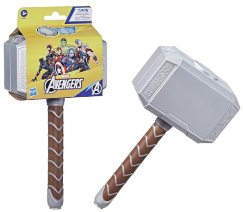 AVENGERS Marvel Thor Battle Hammer, weiches Schaumstoff-Spielzeug, Superhelden-Spielzeug für Kinder ab 5 Jahren