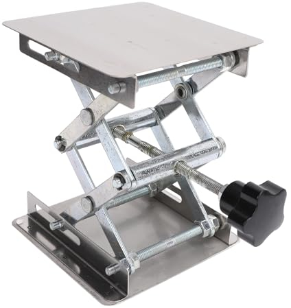 Lab Jack Scissor Stand-Plattform, Edelstahl, Erweiterbare Höhe 48 Mm Bis 152 Mm, Stützgewicht 10 Kg, für Experimente in der Physikalischen Chemie und Biologie