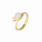 SUNYUHUI S925 Sterling Silber Ring Hotan Jade Schnecke Ring Gold Überzogene Schnecke Ring Öffnung Personalisierte Silber Schmuck, Golden, 7