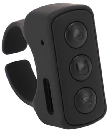 Remote-Scrolling-Ring für TikTok, Bluetooth-Ring-Controller-Seitenwender für Kamera-Auslöser-Funkfernbedienung für Smartphone-Kamera (Black)