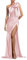 YIANN Robe de soirée longue en satin pour femme avec nœud fendu, robe de bal de fin d'année, de mariage, de bal, rose, 36