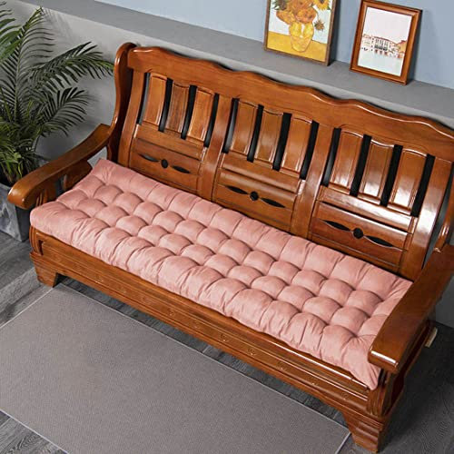 Bankauflage für Garten Dicke Gartenbankauflage für 2/3 Sitzer 8 cm Dicke Gartenbankauflage rechteckige Lange Bankauflage für Haus/Garten/Chaiselongue/Schaukel/Terrasse (120 x 40 cm Rosa)