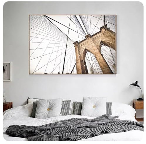 Architektur-Gebäude, Wolkenkratzer, Gemälde, Leinwand, Struktur, Poster, Schwarz-Weiß-Wandkunst, Bilder, Moderne Dekoration, 50 x 70 cm, ungerahmt