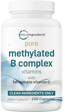 Micro Ingredients Pure Methylated B Complex Vitamins, 240 Capsules