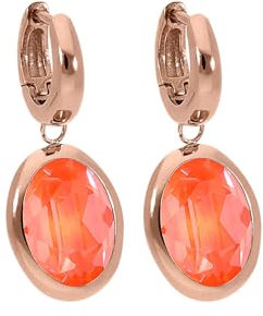 Qudo Creolen TIVOLA small Ohrringe aus rosegold Edelstahl beschichtet (orange ignite)