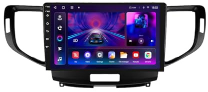 Android 13 2 DIN Pantalla Táctil Radio 9 Coche Pantalla para Honda Accord 8 2008-2012 con Enlace Espejo/Navegación GPS/Radio FM/BT/Mandos Volante/Reproductor Multimedia(4+64G)