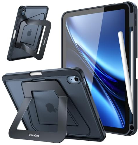 FINTIE Shockproof Case for iPad (A16) 11th Generation 11 Inch (2025), iPad 10th Generation 10.9 Inch (2022) - Built-in Pencil Holder Frosted Protective Cover w/Multi-Angle Kickstand, Black