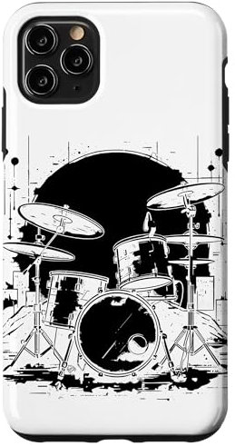 Kit de batterie Graphique Baguettes de batterie Coque pour iPhone 11 Pro Max