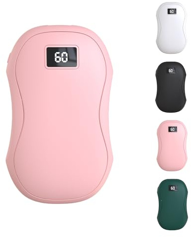 Hand Warmers Rechargeable, Electric HandWarmers, 2 in1 Reusable Electric Portable Pocket Heater USB 4000mAh Power Bank, 3 Levels Heat, Great for Women/Man, Raynauds, Outdoor, Camping, Hiking (Pink)
