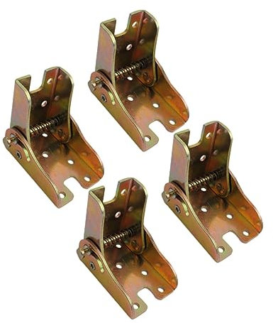 BESTYASH Klappscharnier 4 Stück für Möbelbeine Selbstsicherndes Stützscharnier aus Verzinktem Stahl 90-Grad Klappmechanismus für Tische und Stühle Platzsparend und Robust