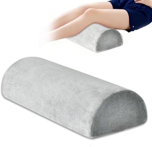GREATRICH Lagerungskissen für Knie und Beine, Knierolle Lagerungsrolle aus Memory-Schaum, Halbmond-Form für Seitenschläfer und Rückenlage, Lindert Rücken- und Hüftschmerzen, Ideal für Nachtruhe