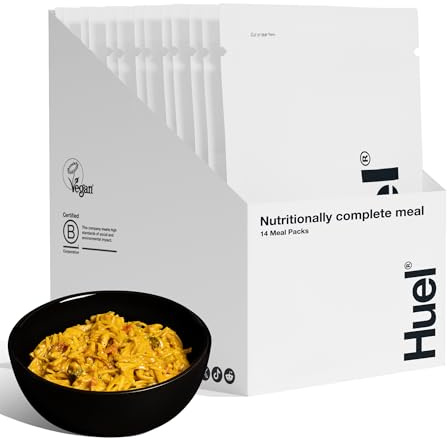 Huel Meal Pack Selection Box | 14 Meals 25g Protein | Mixed Selection | 26 Vitamins & Minerals | Vegan | Nutritionally Balanced High-Protein Ready Meals