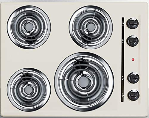 Summit 24 4 Burner Electric Cooptop, Bisque - SEL03