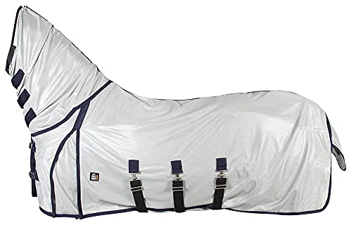 PFIFF Fliegendecke mit Halsteil, silberfarben 125cm