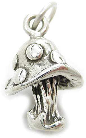 Toadstool Pilz Sterling Silber Charm .925 x1 Fungi Toad Stool