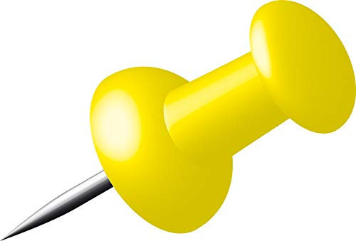 ALCO-Albert 662-13 - Pinnwandnadeln, Dose à 40 Stück, gelb