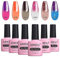AIMEILI Soak Off UV LED Temperature Colour Changing Chameleon Gel Nail Polish Multicolour/Mix Colour/Combo Colour Set Of 6pcs X 10ml - Kit 13