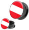 Piercingfaktor Fanartikel Plug Flesh Tunnel für Fussball WM & EM - Österreich - 25mm