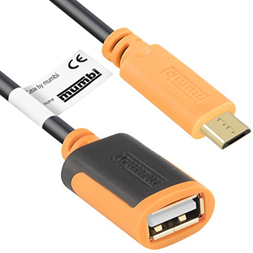 mumbi 20cm Dual Color OTG Host Adapter Kabel Micro USB-Stecker auf USB Buchse