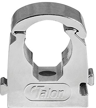 Talon - 22mm Single Hinged Pipe Clip x10 - Chrome - 360° Fixing for Pipework - UV Stabilized - Up to 85°C - Safe for Use On Plumbing, Gas and Air Conditioning Pipe