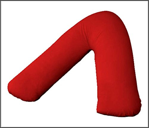 R&Z Orthopaedic, Nursing, Maternity V Shaped Bolster Pillow Case Cover (Red)