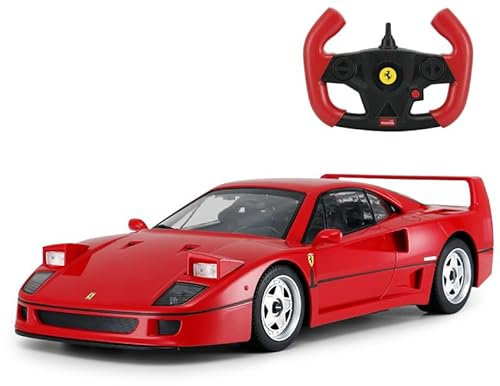 FENRIR Radio Remote Control 1/14 Scale Ferrari F40 Licensed RC Model Car w/Front Light Controller Open/Close(Red)