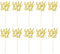 Amosfun 10pcs Wild One 1st ersten Geburtstag Kuchen Cupcake Topper Kuchen Dekorationen (Golden)