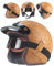 Jet-Helm Herren Retro Cruiser Biker Motorrad-Helm mit Schutz-Brille, Erwachsene Jethelm Vintage Handgefertigte Leder Scooter-Helm Roller Motocrosshelm für Männer Damen, Klassisches Braun (XL)