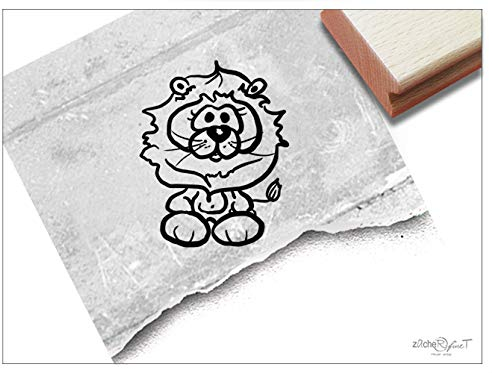 Stempel Tierstempel Löwe Louis - Kinderstempel Geschenk für Kinder Kita Kinderzimmer Schule Einschulung Geburtstag Basteln Deko - zAcheR-fineT