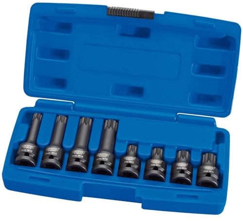 Draper 49460 1/2 Square Drive Tamper Proof Impact Spline Socket Set (8 Piece)